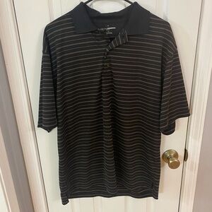 Grand Slam Black Striped‎ Polo Shirt